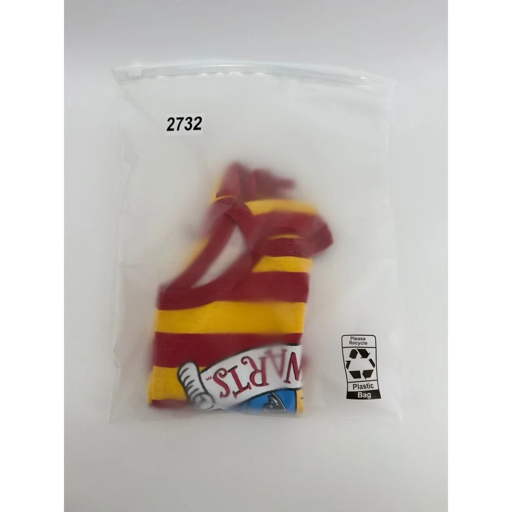 Harry Potter Hogwarts Bodysuit 12M Cotton Blend Red Yellow Striped Geekcore